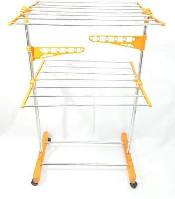 

Lakshaya 2 Tier Orange Stainless Steel Floor Cloth Dryer Stand(Steel)