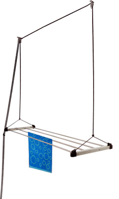 

Rainbow Drywell 4 Pipes 8 Feet Economy Stainless Steel Ceiling Cloth Dryer Stand(Steel, Black, Pack of 1)