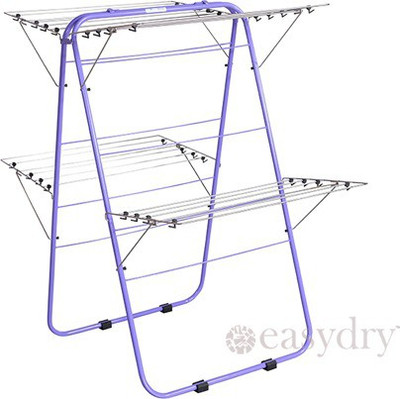 Easy Dry Systems Stainless Steel Floor Cloth Dryer Stand Black