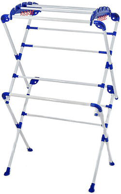 

Curve Iron, Plastic Floor Cloth Dryer Stand(White, Blue)