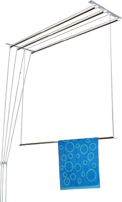 

Rainbow Drywell 4 Pipes 4 Feet Luxury Stainless Steel Ceiling Cloth Dryer Stand(Steel, White, Pack of 1)