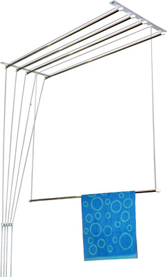 

Rainbow Drywell 5 Pipes 8 Feet Luxury Stainless Steel Ceiling Cloth Dryer Stand(Steel, White, Pack of 1)