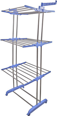 

Brecken Paul Stainless Steel, Polypropylene Floor Cloth Dryer Stand(Steel, Blue)