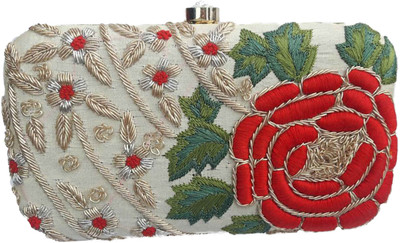 

The Indian Handicraft Store Party White Clutch