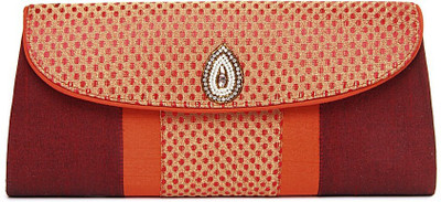 

Indian Rain Party Maroon Clutch