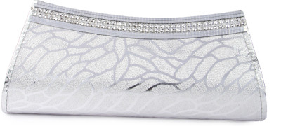 

Kleio Casual Silver Clutch