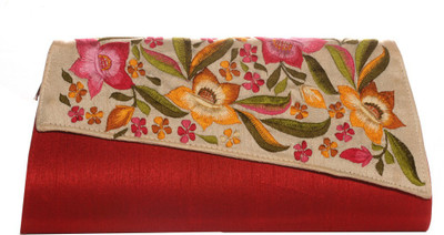 

Soulful Threads Party Red Clutch