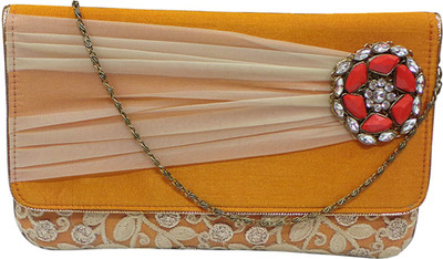 

Bhamini Party Orange Clutch