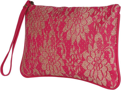 

Mastani Casual Pink, Gold Clutch, Gold;pink
