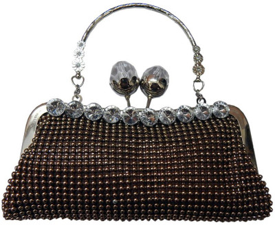 

Navaksha Party Brown Clutch