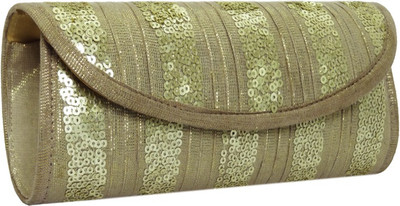 Hi Look Casual Gold Clutch