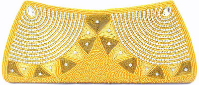 

Zaira Diamond Casual Gold Clutch