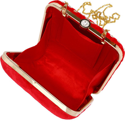 

PASHAN KALA Party Red Clutch