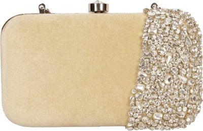 

Anmita Party Beige, Gold Clutch