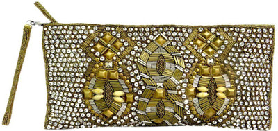 

Kawaii Casual Gold Clutch