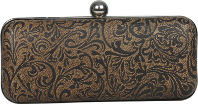 

FabAlley Party Brown Clutch