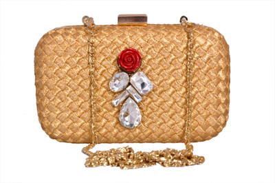 

Saaraa Party Gold Clutch