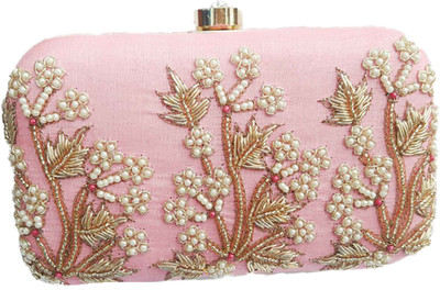 

The Indian Handicraft Store Party Pink Clutch