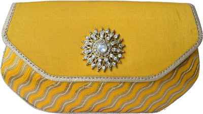 

Mahadev Exports Party Yellow Clutch