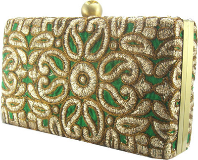 

Abqa Casual, Party Green Clutch