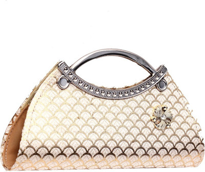 

Jolie Casual Silver Clutch