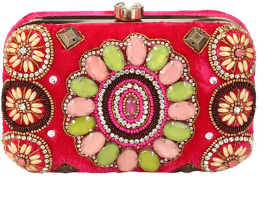 

PASHAN KALA Party Pink Clutch
