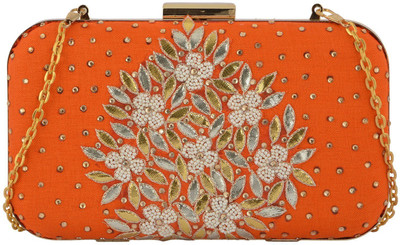 

Arisha Kreation Co Party Orange Clutch
