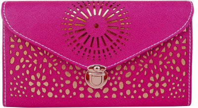 

Purseonality Casual Pink Clutch