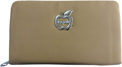 

Gliding Wheels Party Beige Clutch