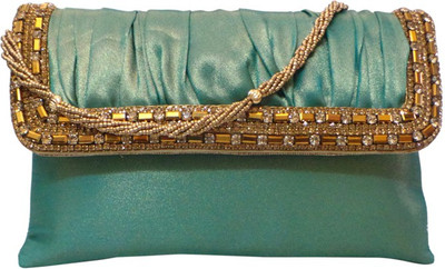 

Bhamini Party Green Clutch