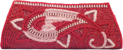 

Kleio Party Maroon Clutch