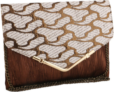 

Sukkhi Party Brown, White Clutch