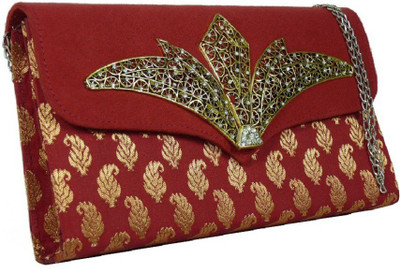 

pracce Party Red, Gold Clutch, Gold;red