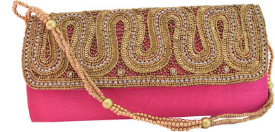 Mahadev Exports Party Pink Clutch
