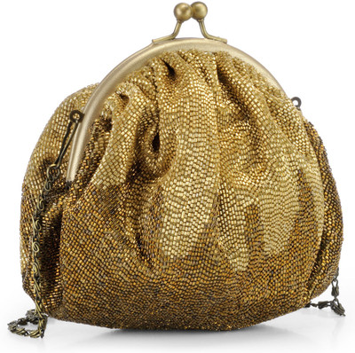 

Jasbir Gill Party Gold Clutch