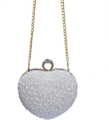 

Shree Kala Fashions Party White Clutch