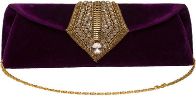 

The Indian Handicraft Store Party Purple Clutch