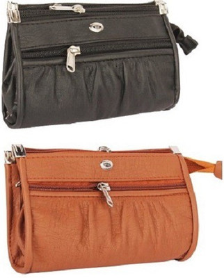 

JMD Casual Black, Tan Clutch