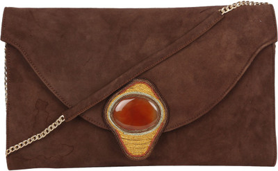 

JL Collections Casual Brown Clutch