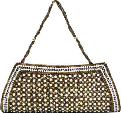 

VS Creation Casual Gold, White Clutch
