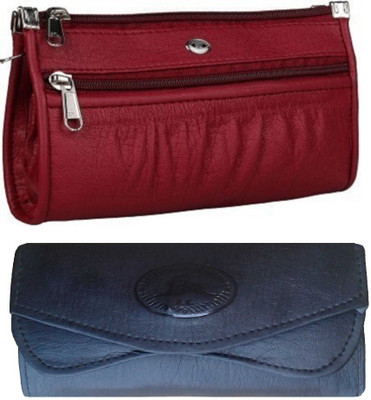

Goldeno Casual Maroon, Black Clutch, Black;maroon