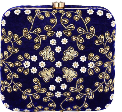 

PASHAN KALA Party Blue Clutch