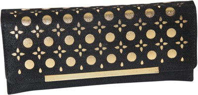 

Kuero Casual Black, Gold Clutch