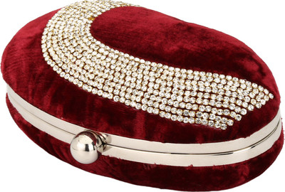 

PASHAN KALA Party Maroon Clutch