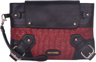 

Justanned Casual Black, Red Clutch