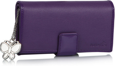 

Butterflies Casual Purple Clutch