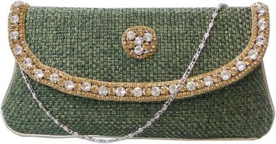 

Bhamini Party Green Clutch