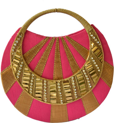 

Mahadev Exports Party Pink Clutch