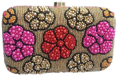 

The Indian Handicraft Store Party Gold Clutch