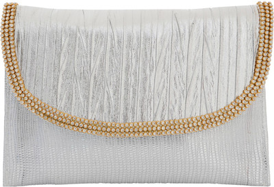 

Bagaholics Casual Silver Clutch